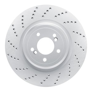 BMW M5 Brake Rotor (1) - Left Rear - R1 Concepts - GeoSPEC Coated Rotor - Drilled - `06-`10